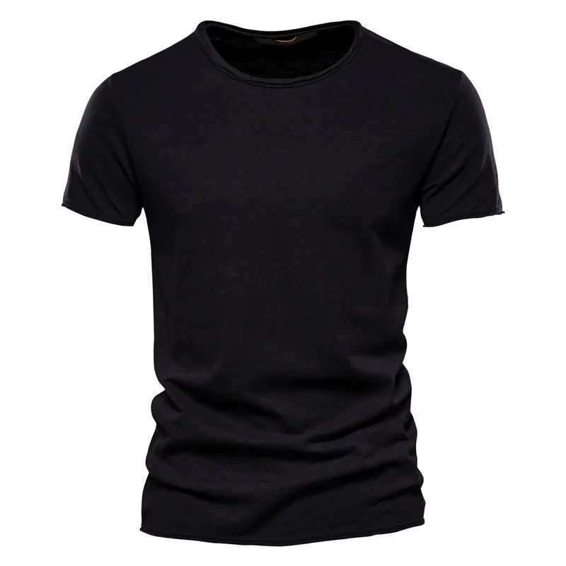 Men's Cotton T-Shirt Breathable Summer White