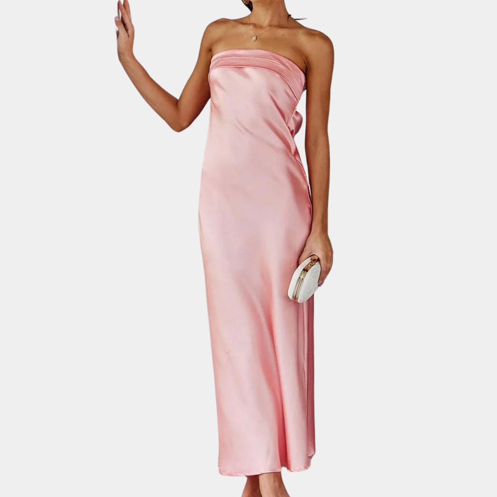 Elegant Strapless Long Evening Dress