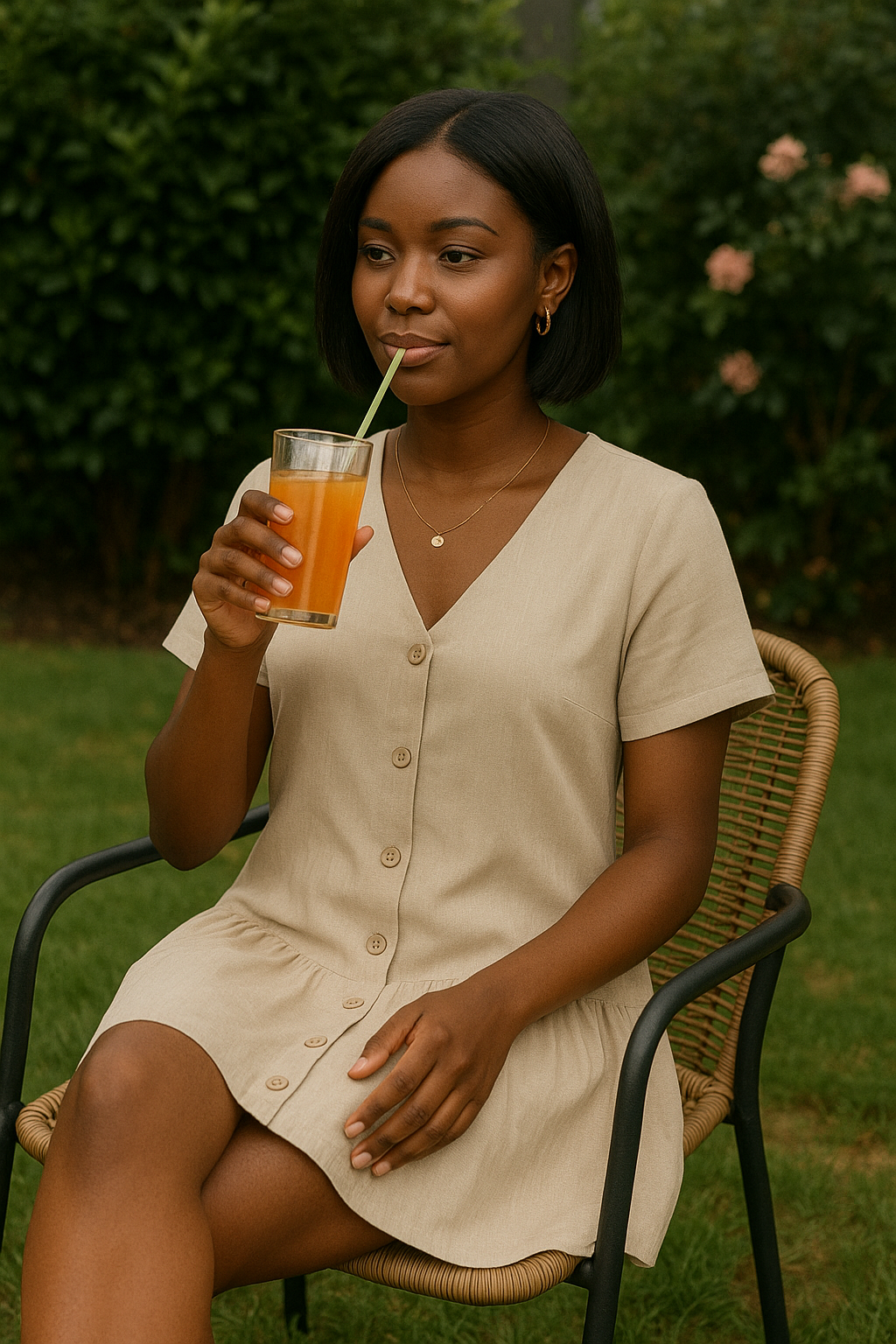 Women's Light Beige Summer Dress
