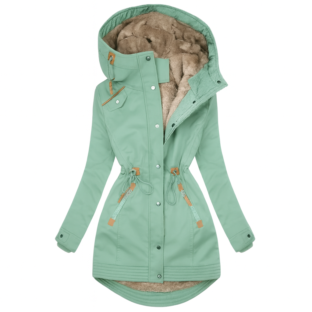 Women's Long Quilted Hooded Coat