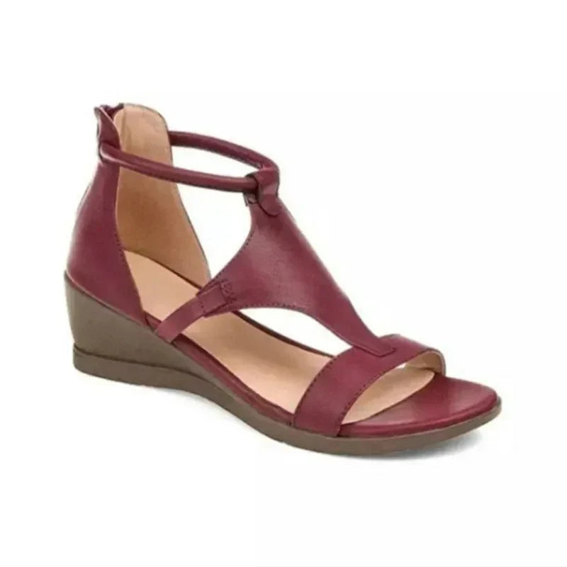 Women's Orthopedic Leather Sandals Comfortable Brown
