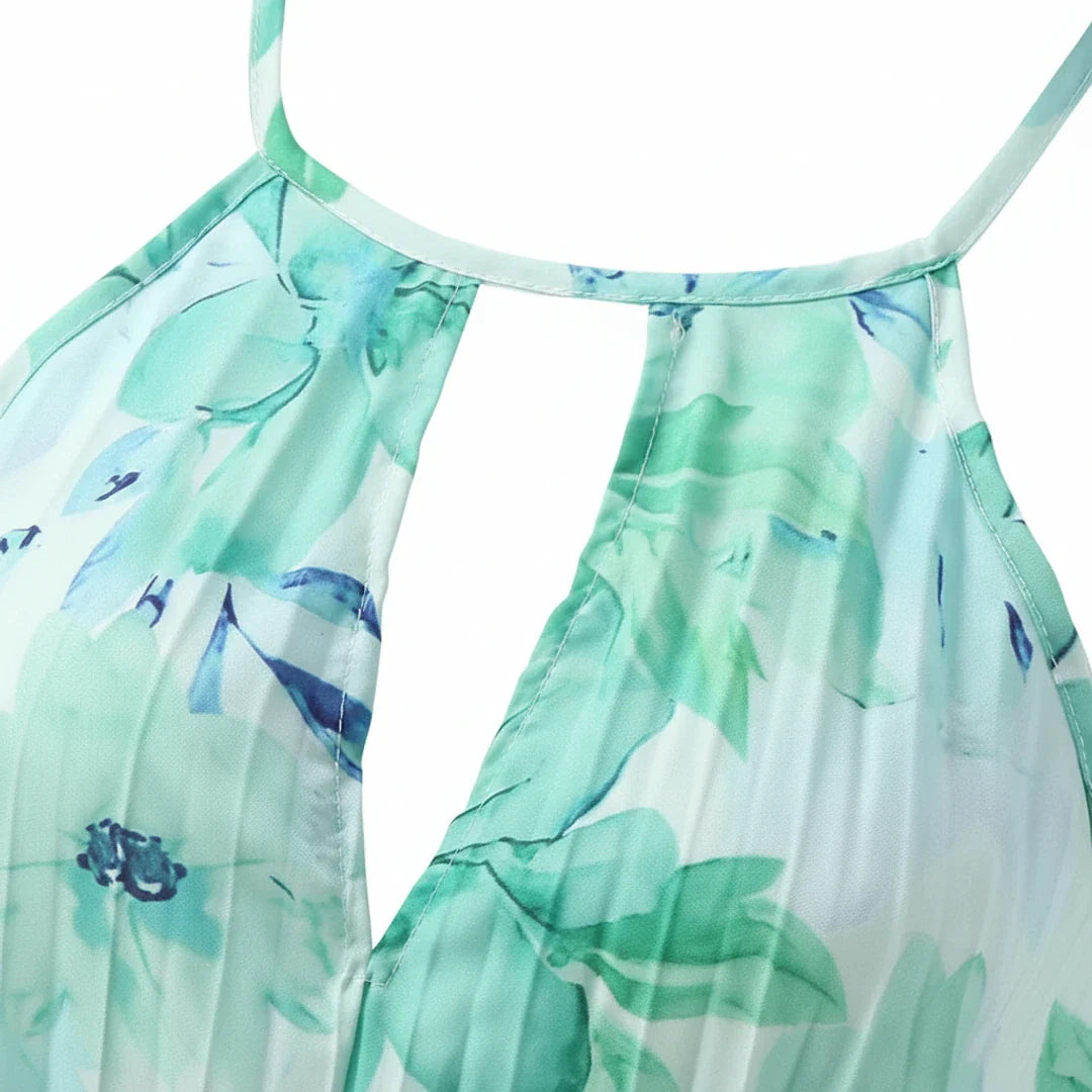 Women's Floral A-Line Maxi Dress