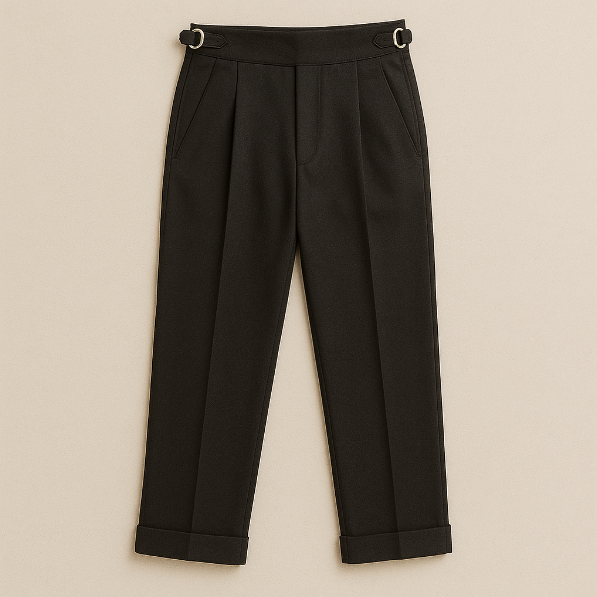 Hensley Men's High Waist Wool Pants