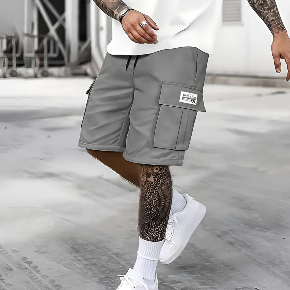 Men's Casual Loose Fit Cargo Shorts - Fashinoza