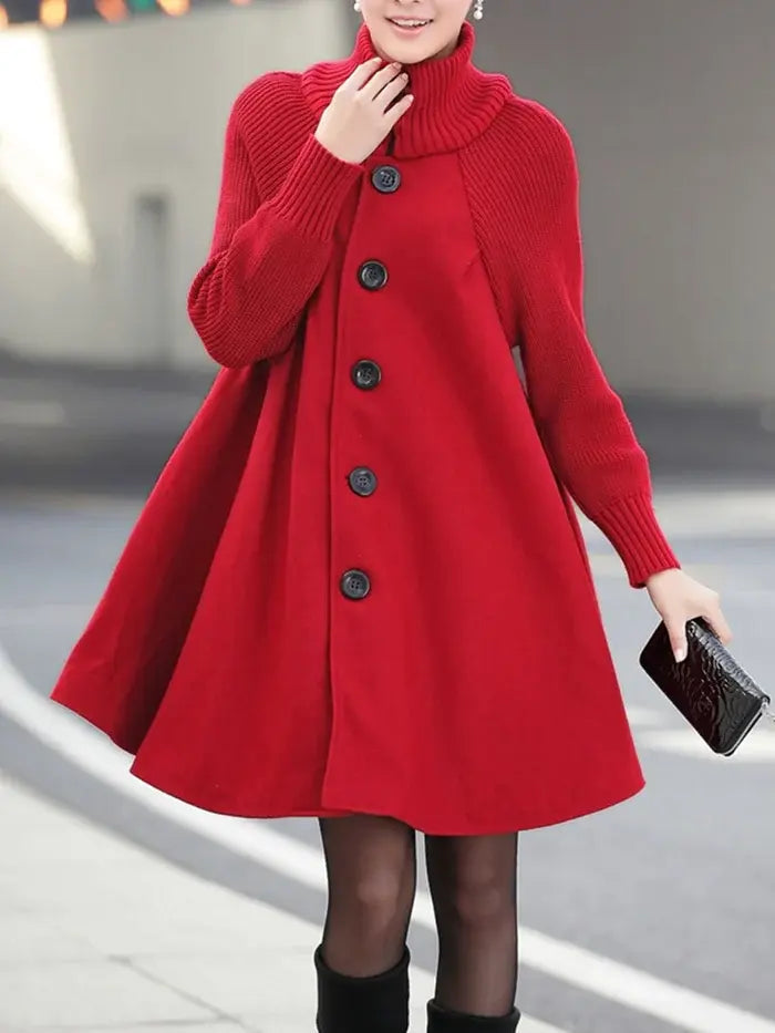 High Neck Black Trench Coat for Women – Elegant & Versatile Style 9