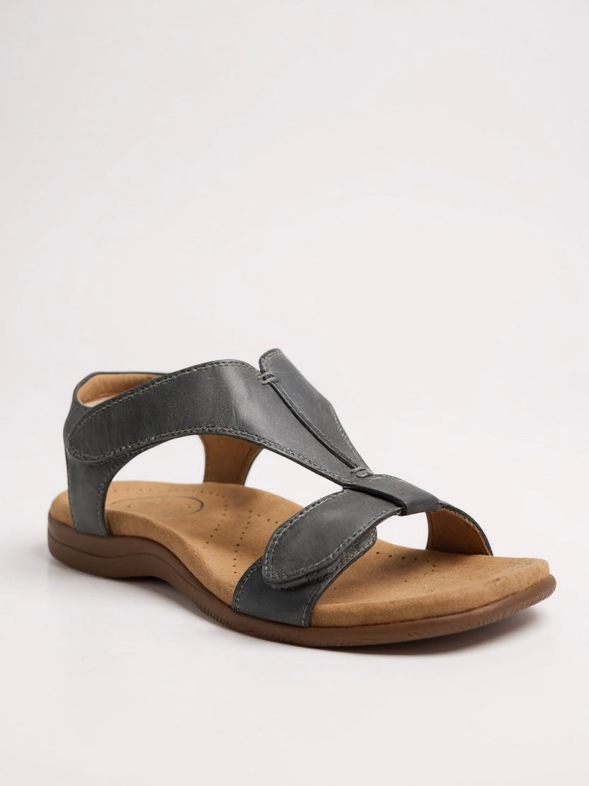 Women's Flat Cushioned T-Strap Sandals