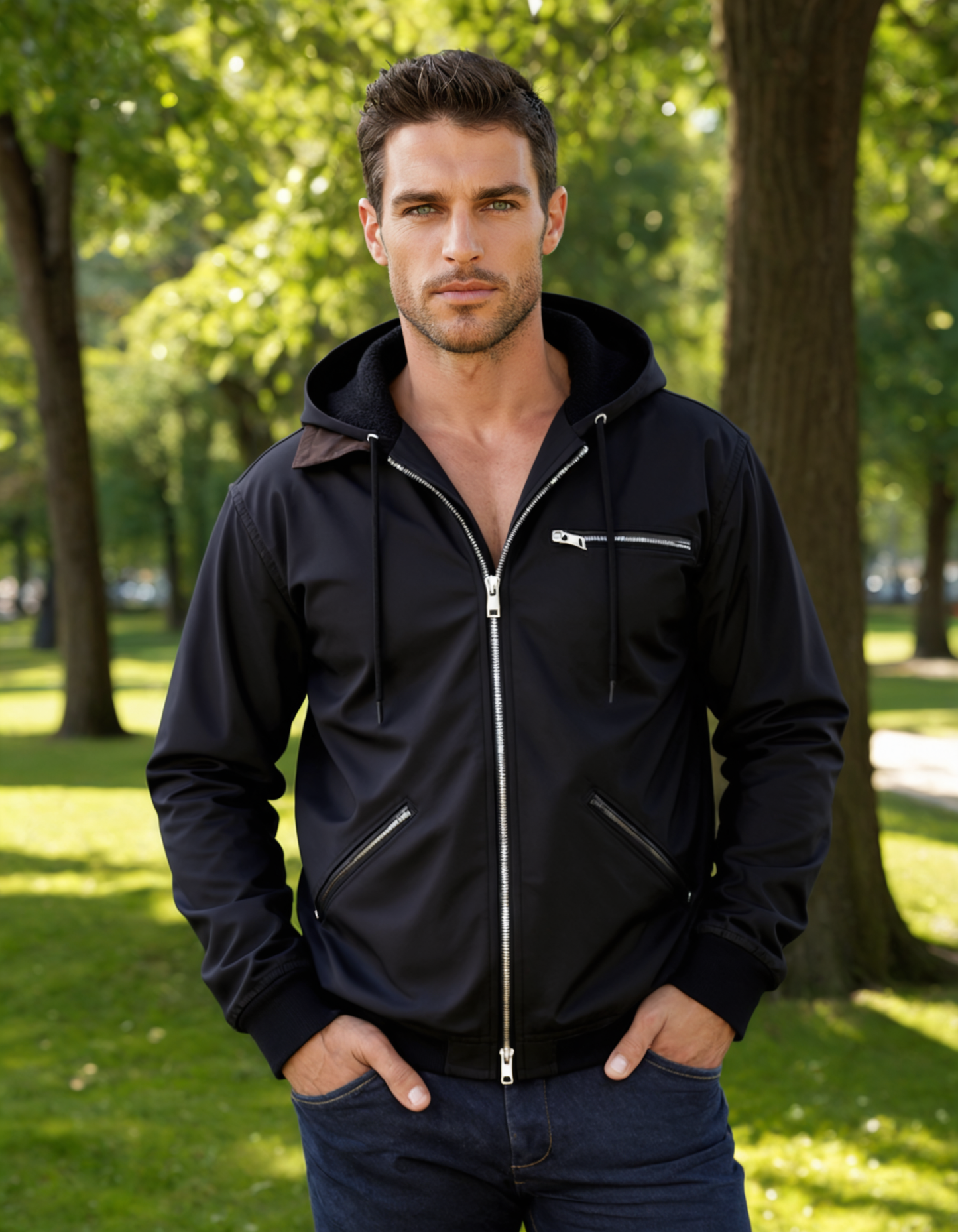 Northcrest Men's Fleece Lined Hooded Winter Jacket