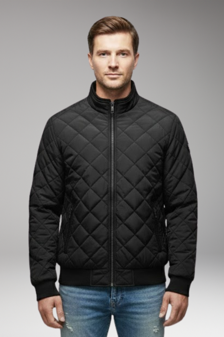 Men's Bomber Jacket Stand-Up Collar Zipped Pockets
