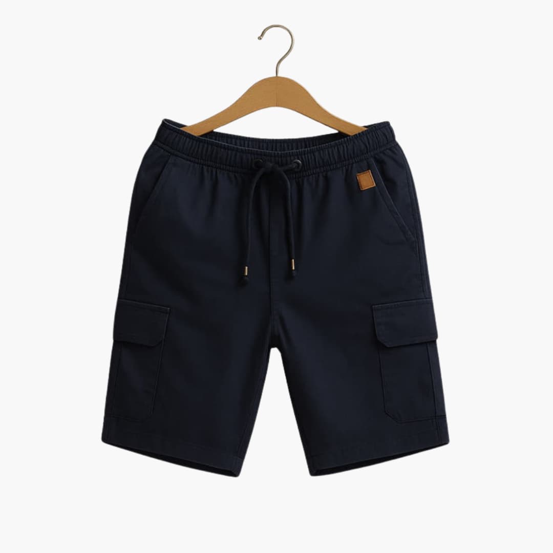 Men's Cargo Shorts Elastic Waist Flap Pocket
