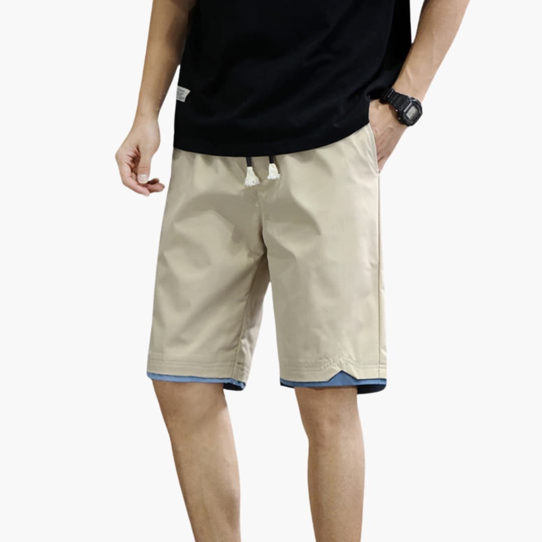 Men's Jogger Shorts Drawstring Rounded Hem