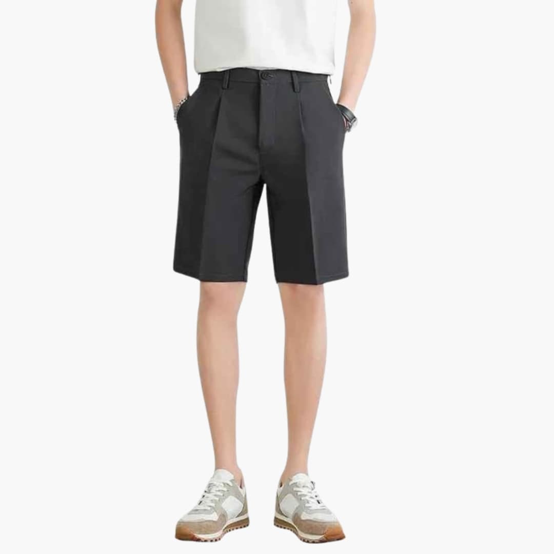 Men's Pleated Zipper Shorts