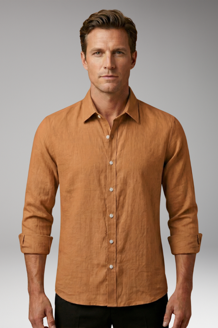 Men's Dress Shirt Long Sleeve Structured Collar