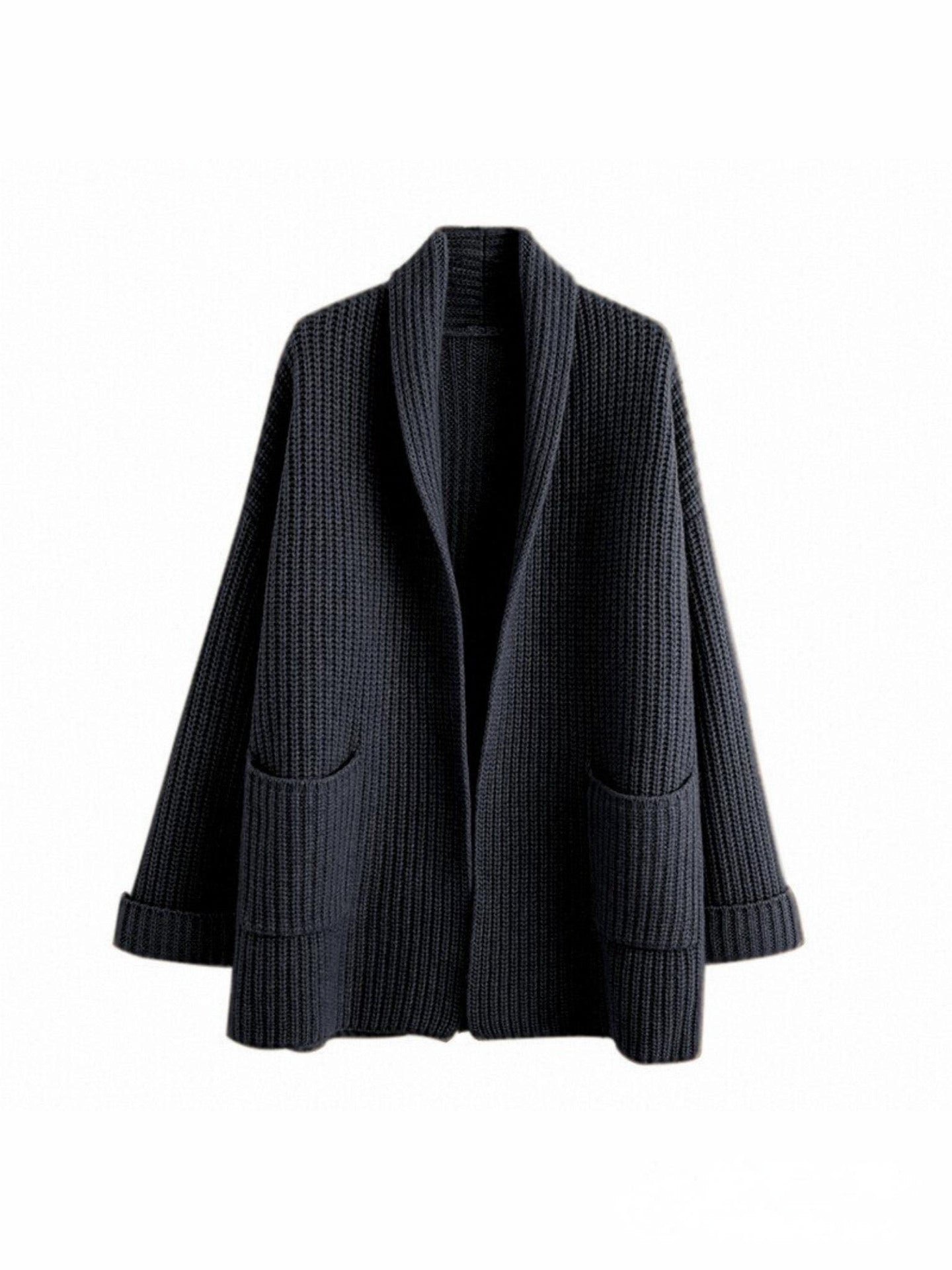 Women's Wool Blend Cardigan Long Sleeve V-Neck Oversized
