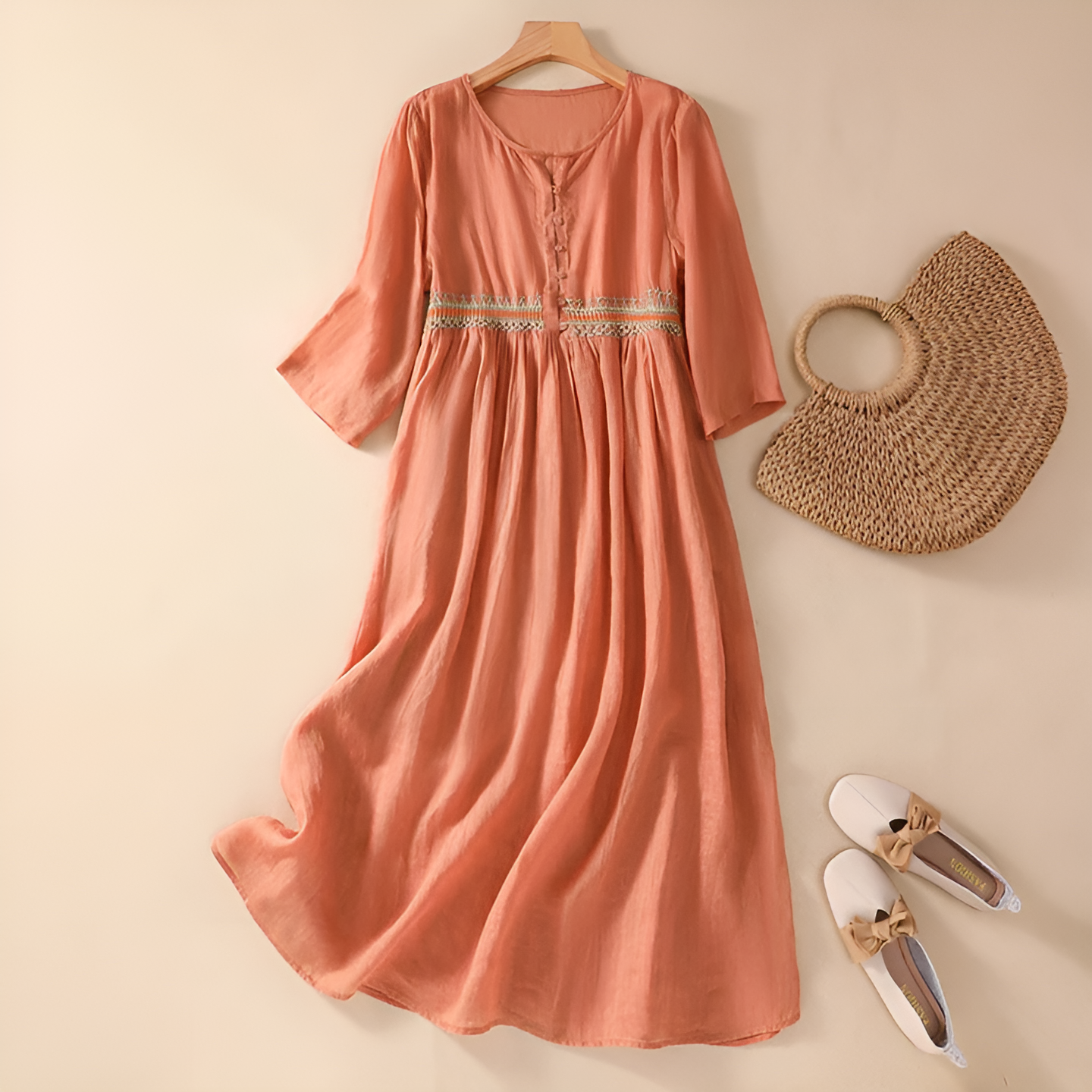 Women's Patterned Midi Dress