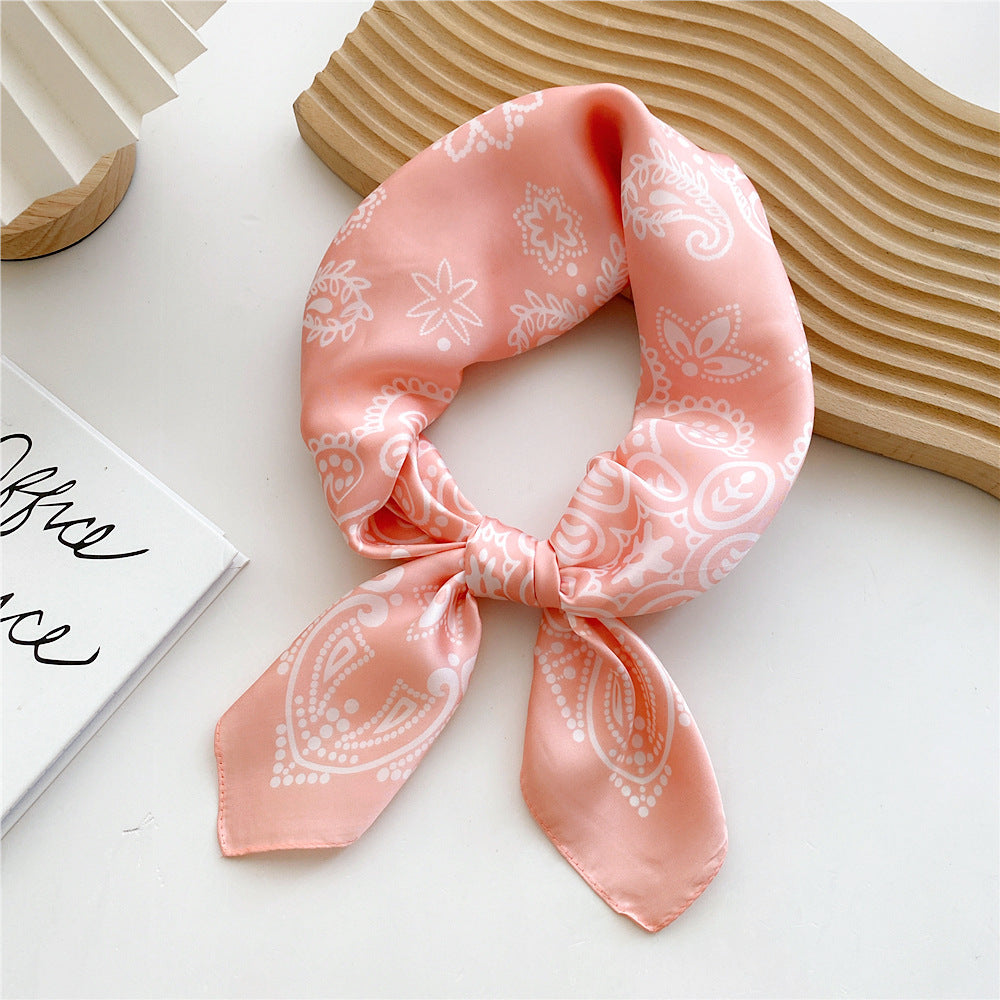 Women Satin Scarf Printed