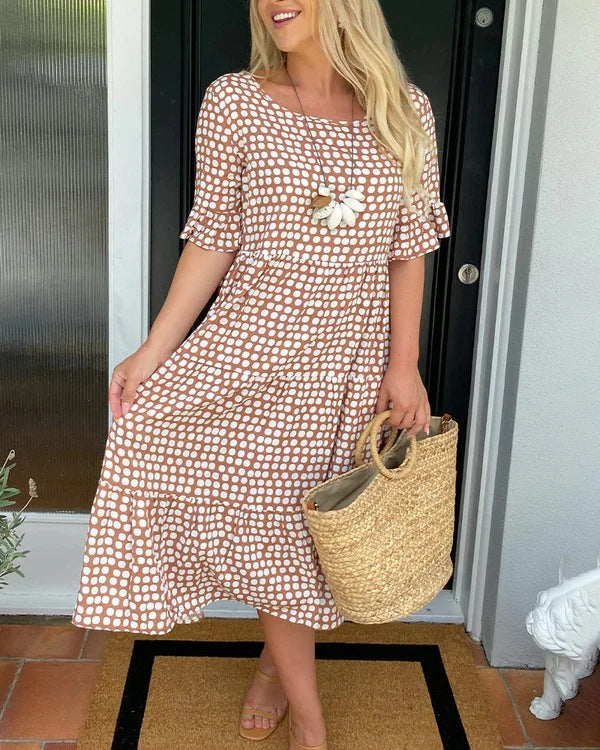 Women's Midi Polka Dot Summer Dress