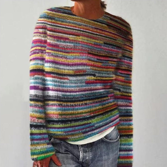 Women's Patterned Knit Sweater - Fashinoza