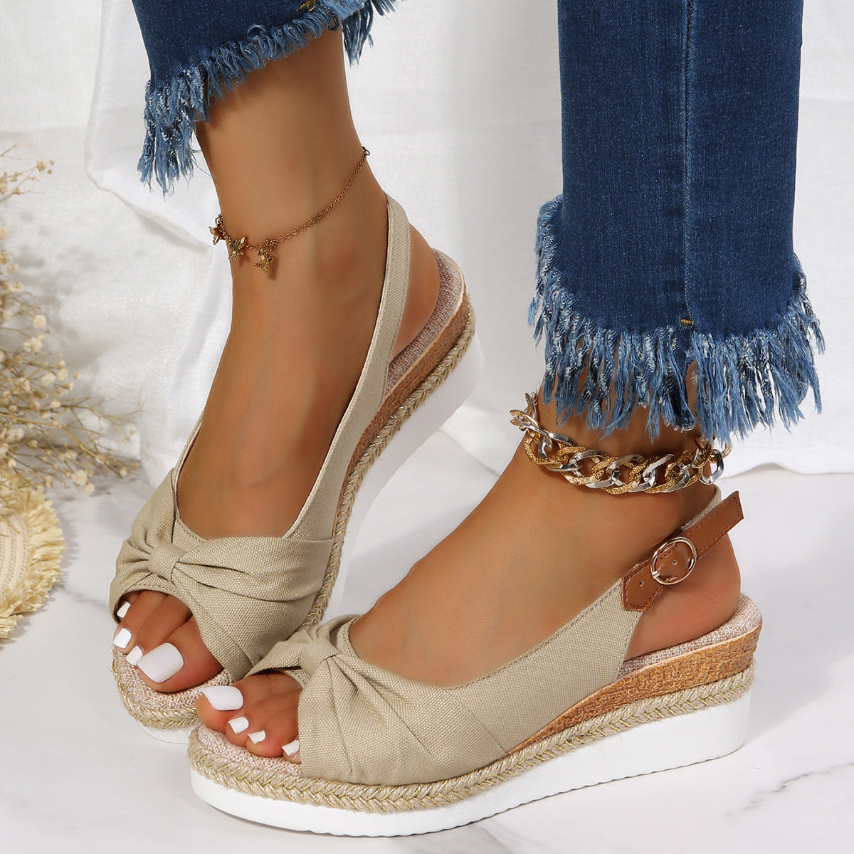 Women's Open-Toe Wedge Sandals Comfortable