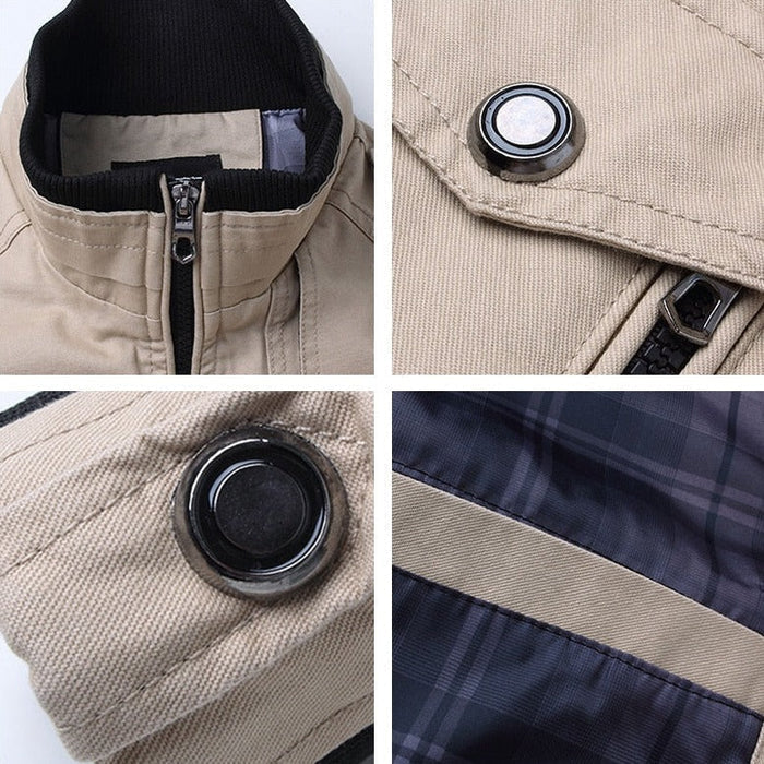 Men's Bomber Jacket Lightweight Zipper Pockets