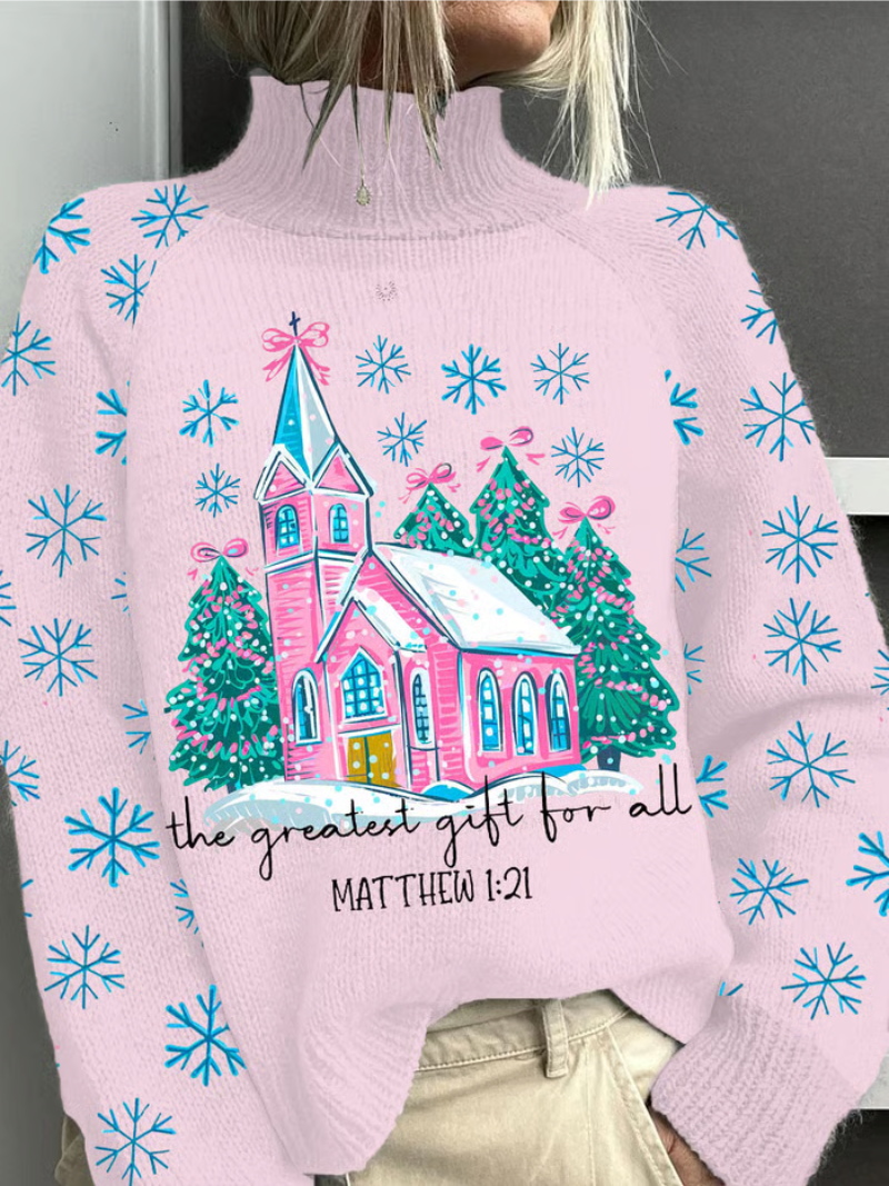 Women's Christmas Sweater Elegant Design - Fashinoza