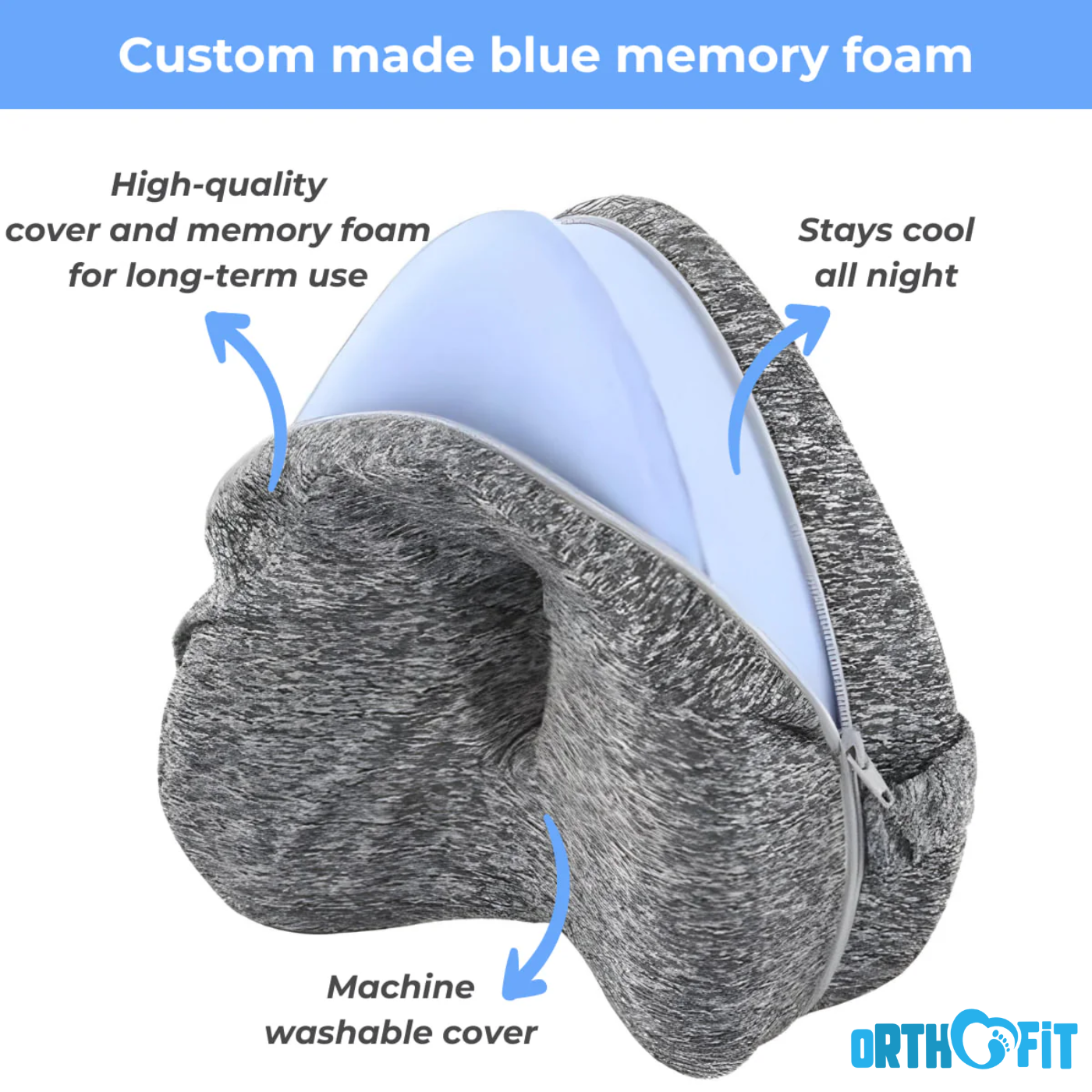 Orthopedic Knee Support Pillow Contoured Foam