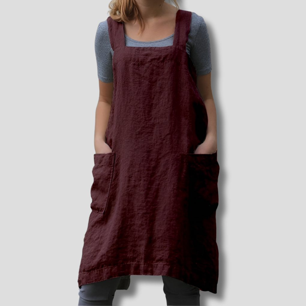 Women's Cotton Linen Dress With Pockets