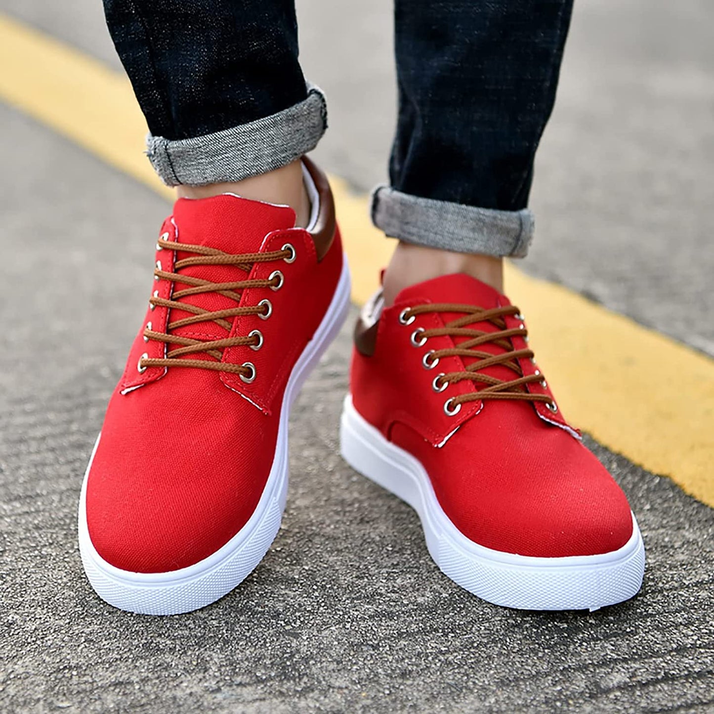 Men’s Two-Tone Lace-Up Sneakers