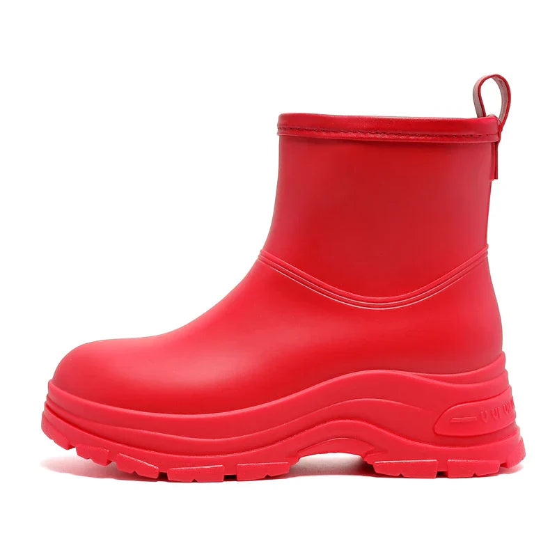 Women's Waterproof Mid-Calf Boots Thick Outsole Slip-Resistant