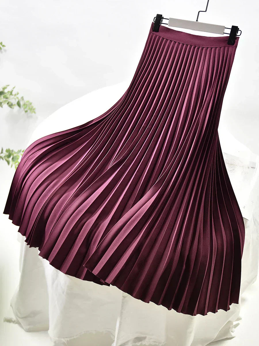 Bella | Women’s Spring Pleated Maxi Skirt
