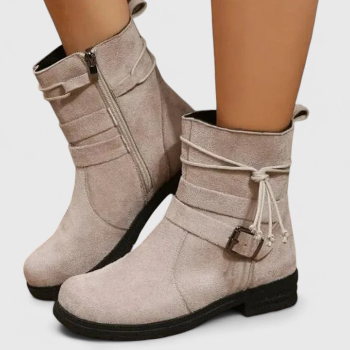 Women's Buckle Detail Ankle Boots