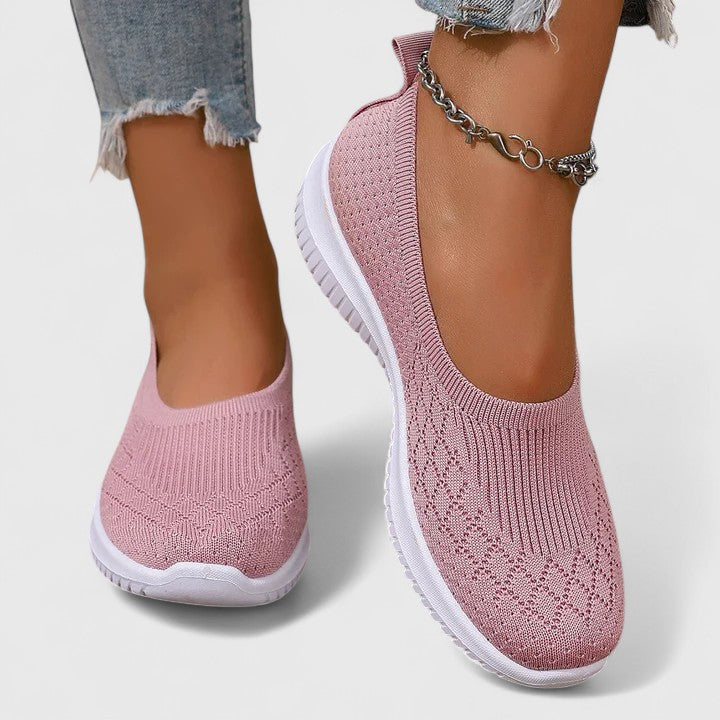 Brianna | Womens Lightweight Slip On Knit Flats