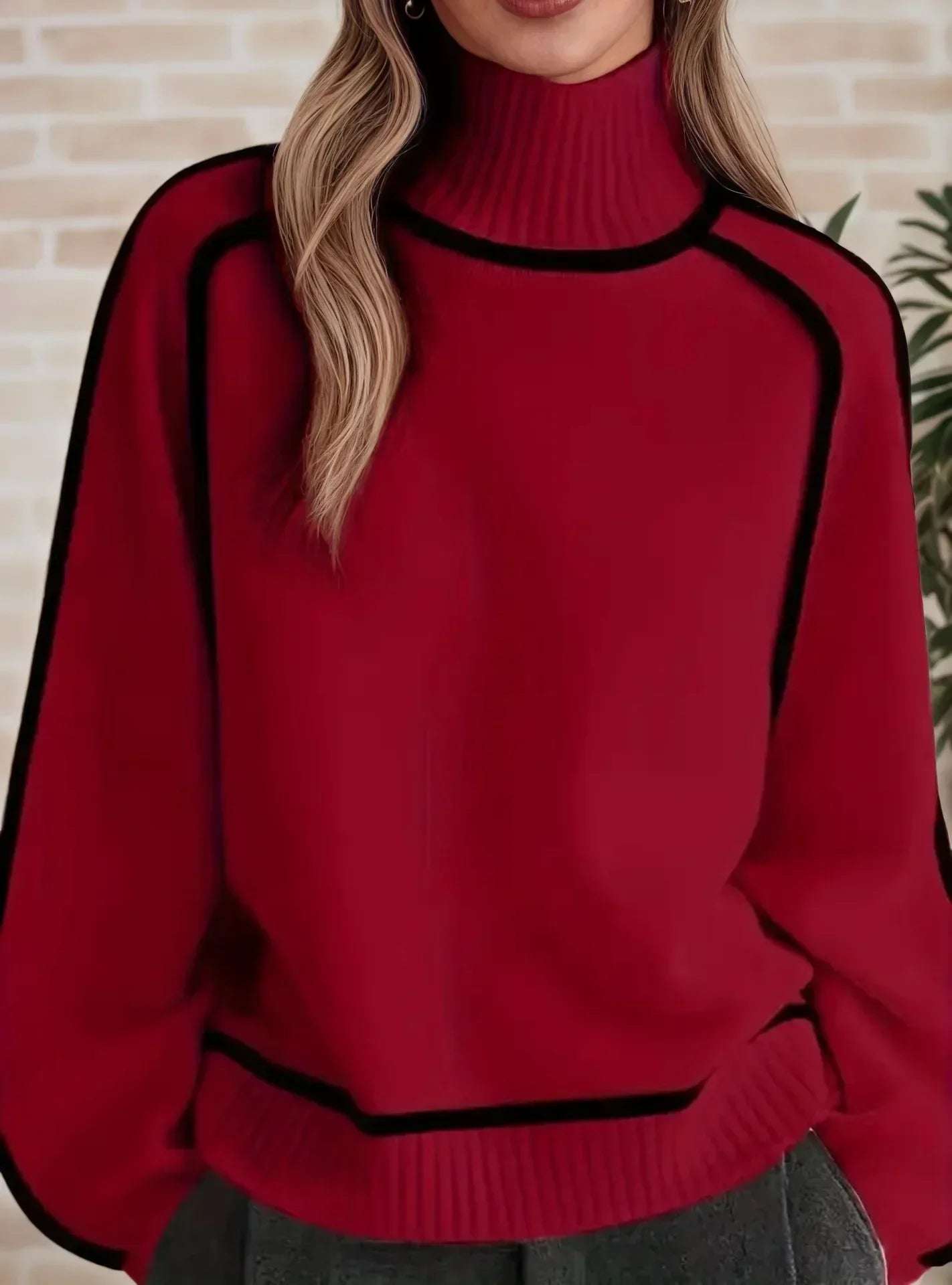 Women's Folded High Neck Sweater