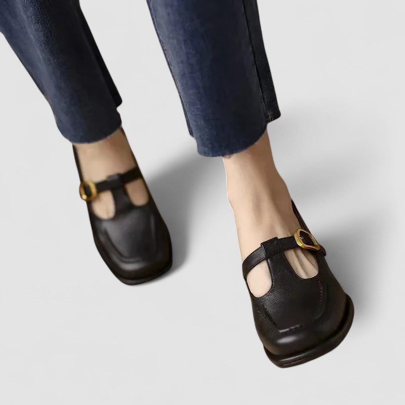 Women's Low Block Heel Mary Jane Shoes