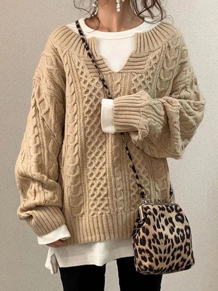 Emily | Women Spring Cable Knit Sweater