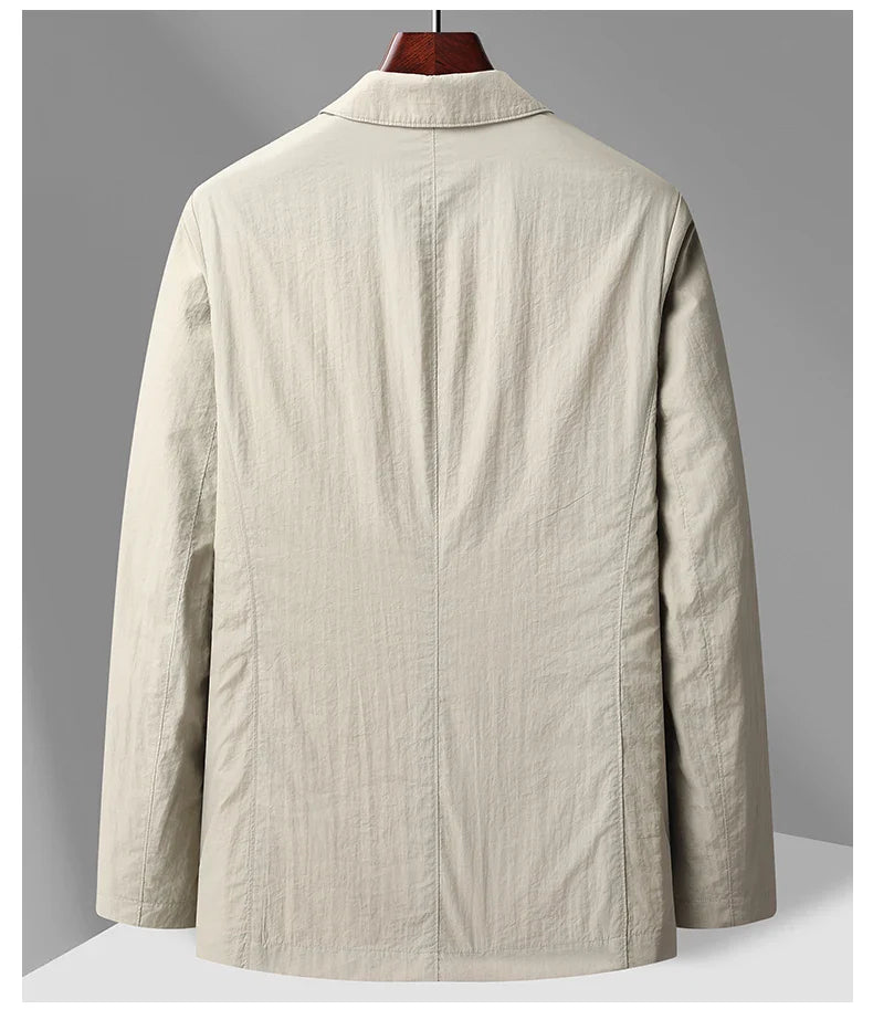 Mens Linen Blazer Marino Meadow Beige