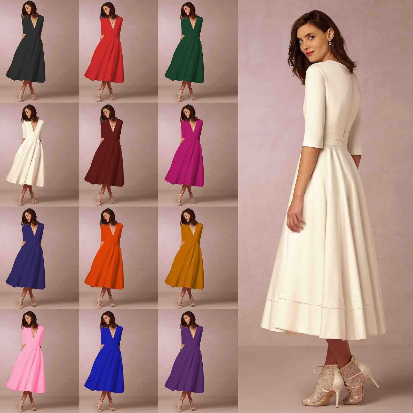 Valerisse | Women’s Elegant Flow Midi Dress