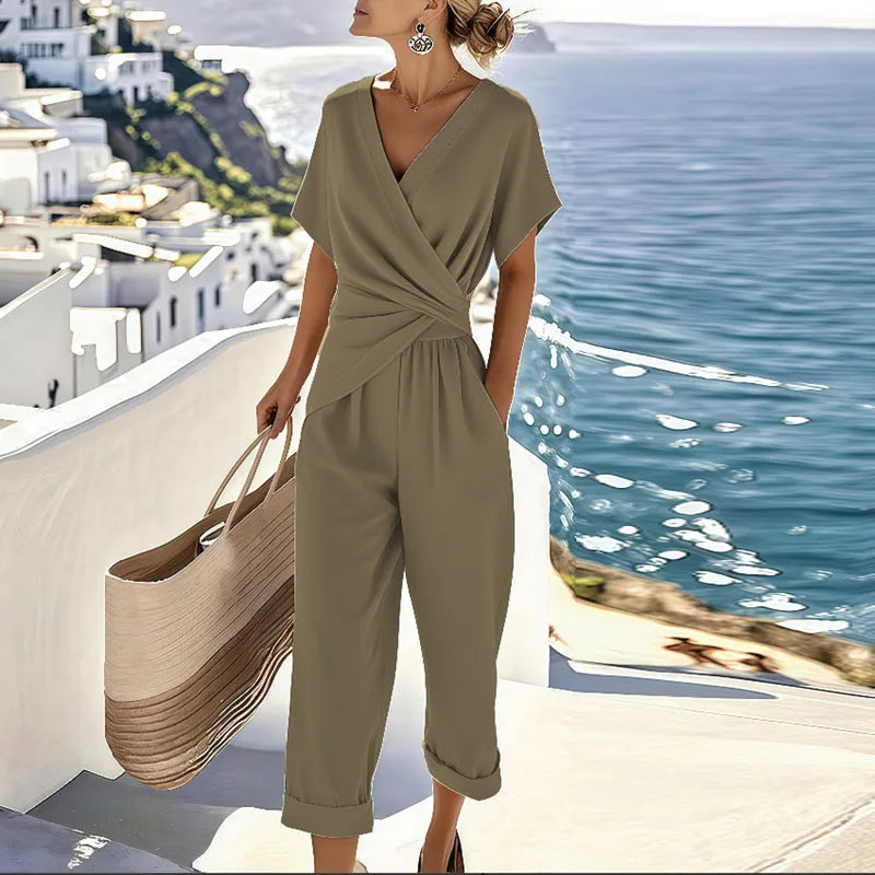 Women's 2-Piece Wrap Ankle Length Set
