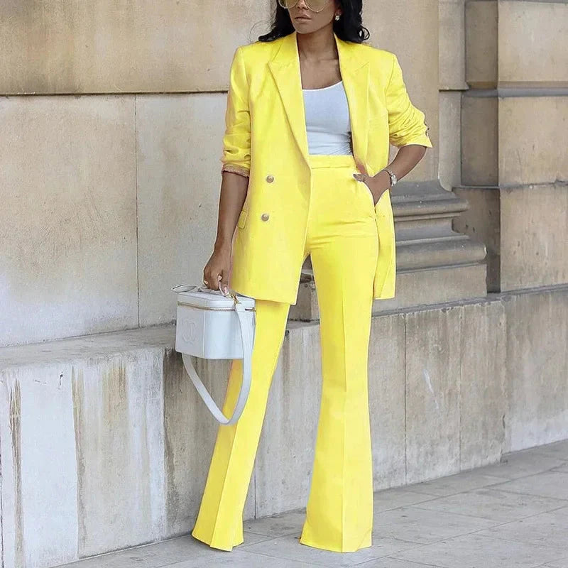 Lauren | Chic Formal Suit Set with Tailored Long Blazer for Women Caliboot