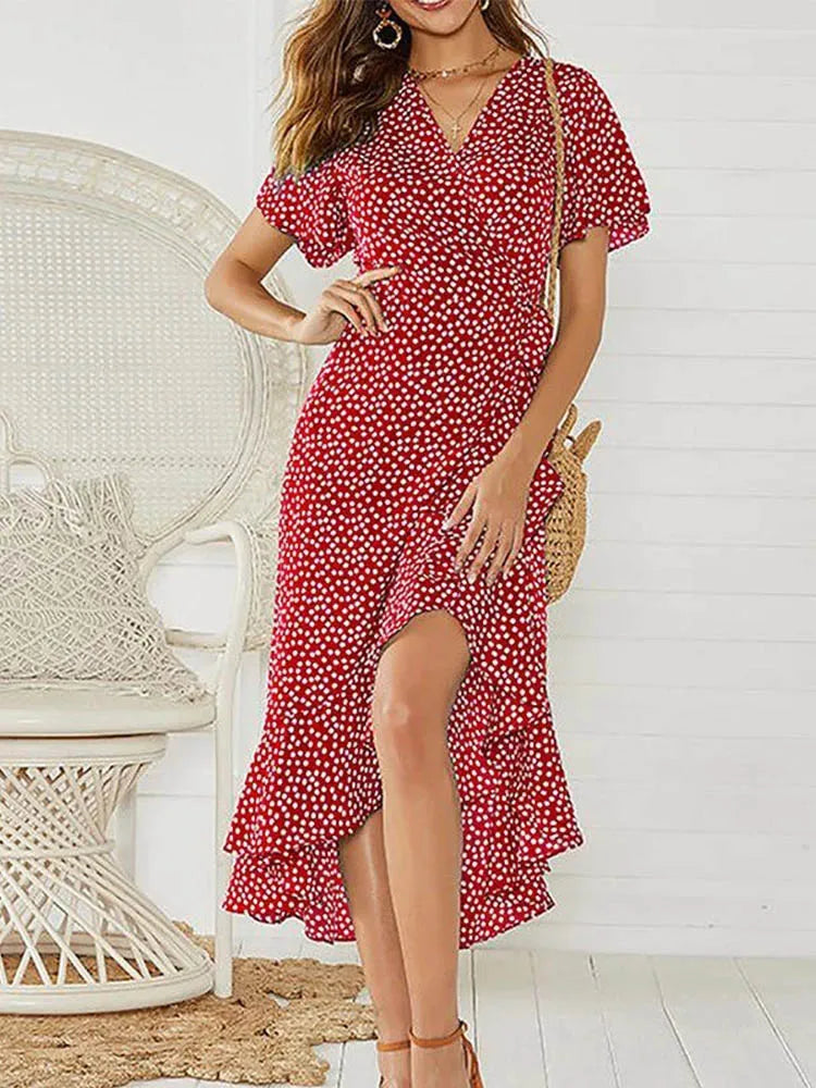 Women's Summer Ruffle Hem Dress