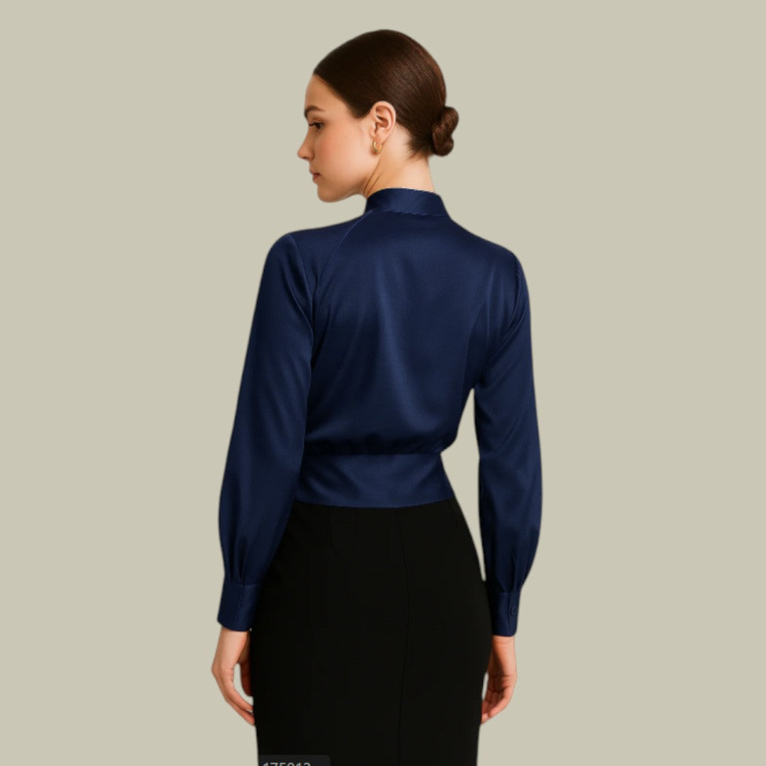 Mia | Women Elegant Wrap V-Neck Blouse