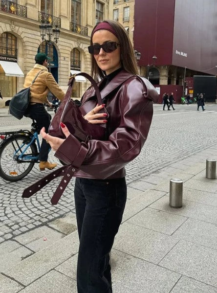 Women's Leather Jacket Short Length