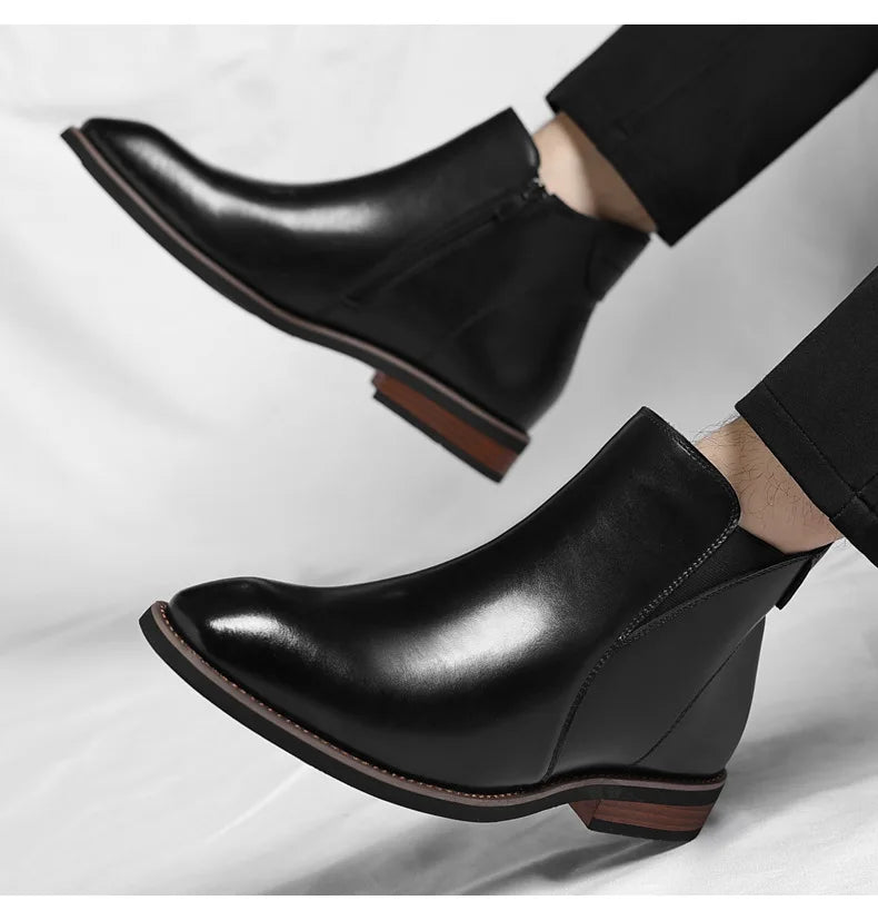 Lucciano Men's Leather Chelsea Boots