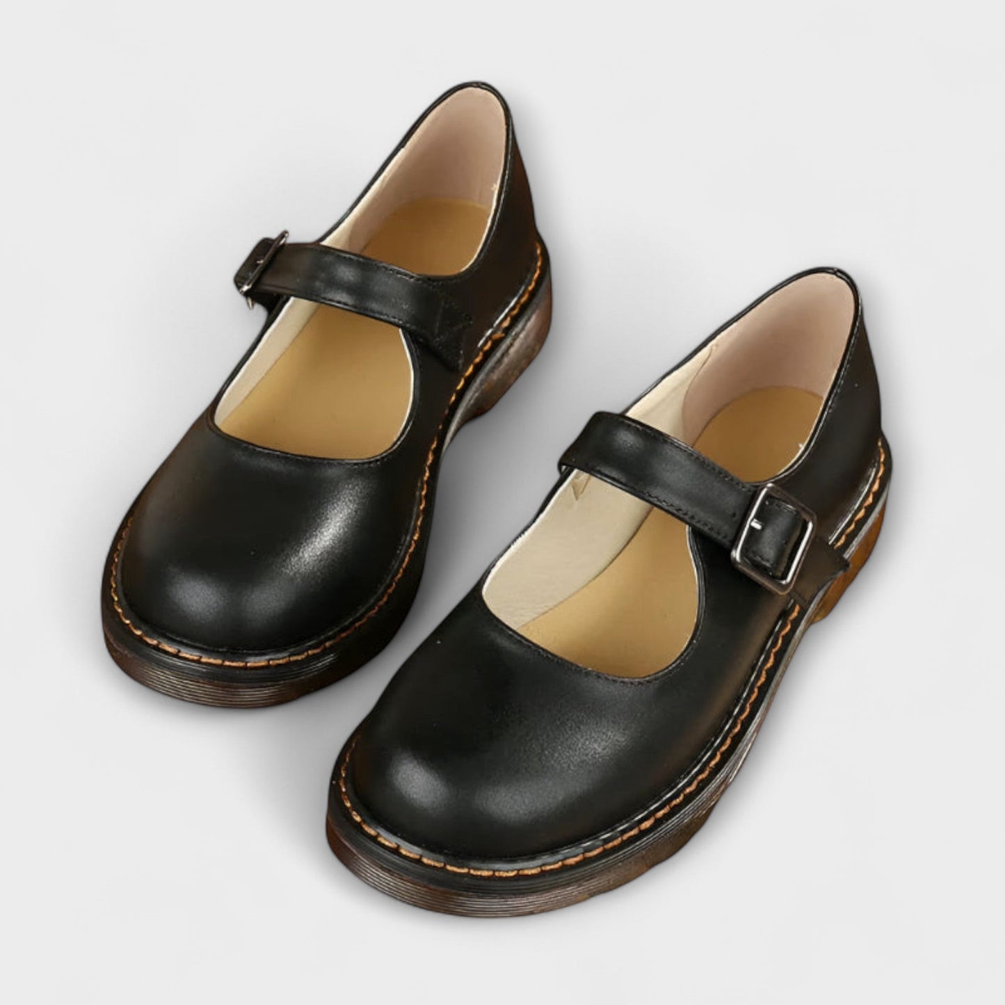 Nell Women's Leather Strap Shoes Comfort Sole