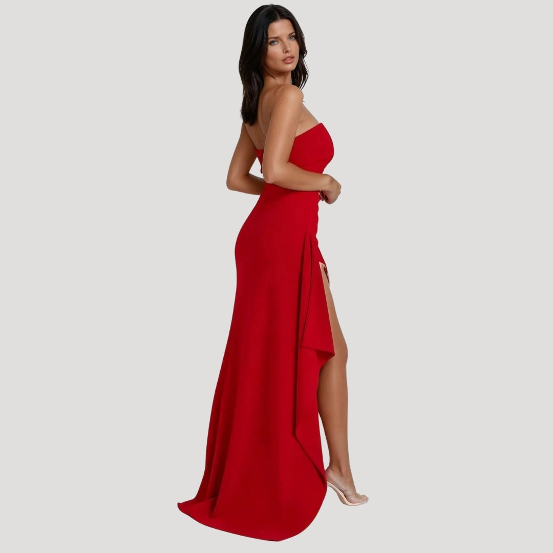 Clara | Women Wedding Guest Strapless Maxi Dress