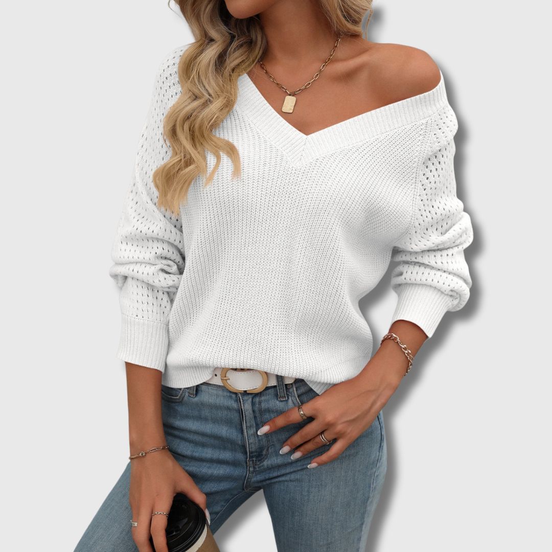 Elegant Women's V-Neck Sweater