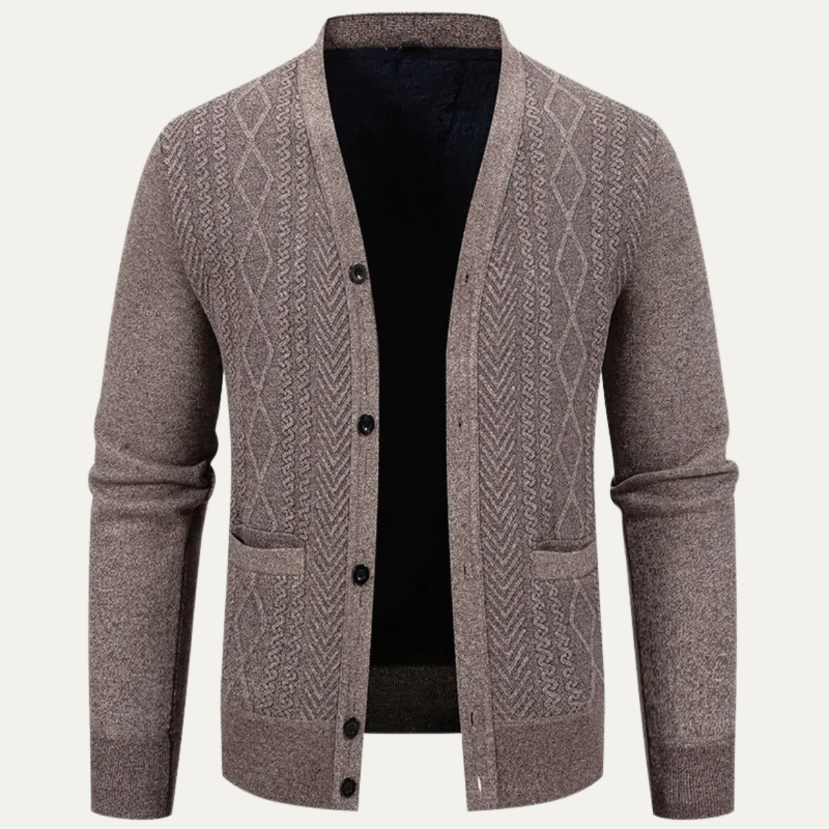 Men's V Neck Knitted Cardigan Casual Button Up