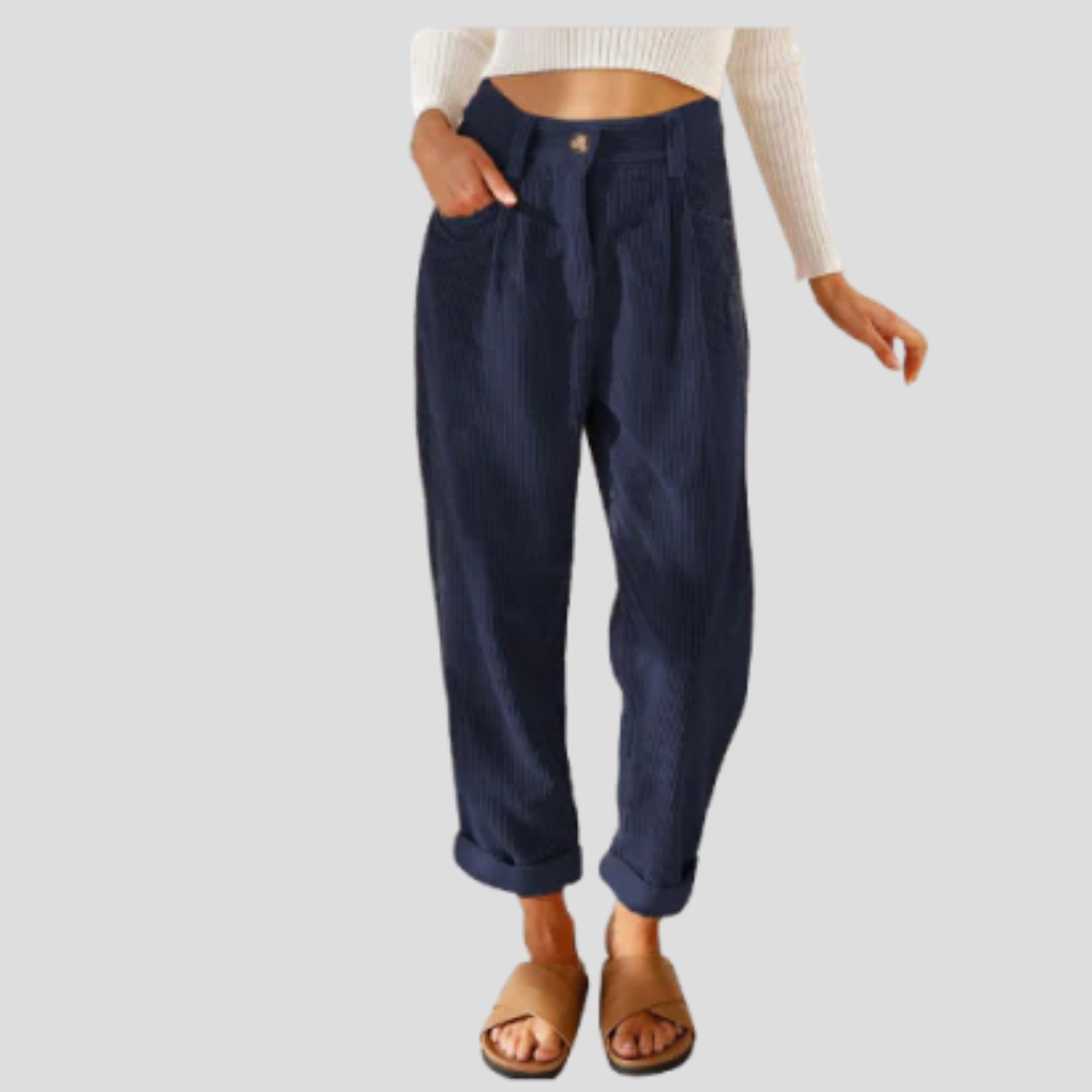 Corduroy Trousers Casual Texture