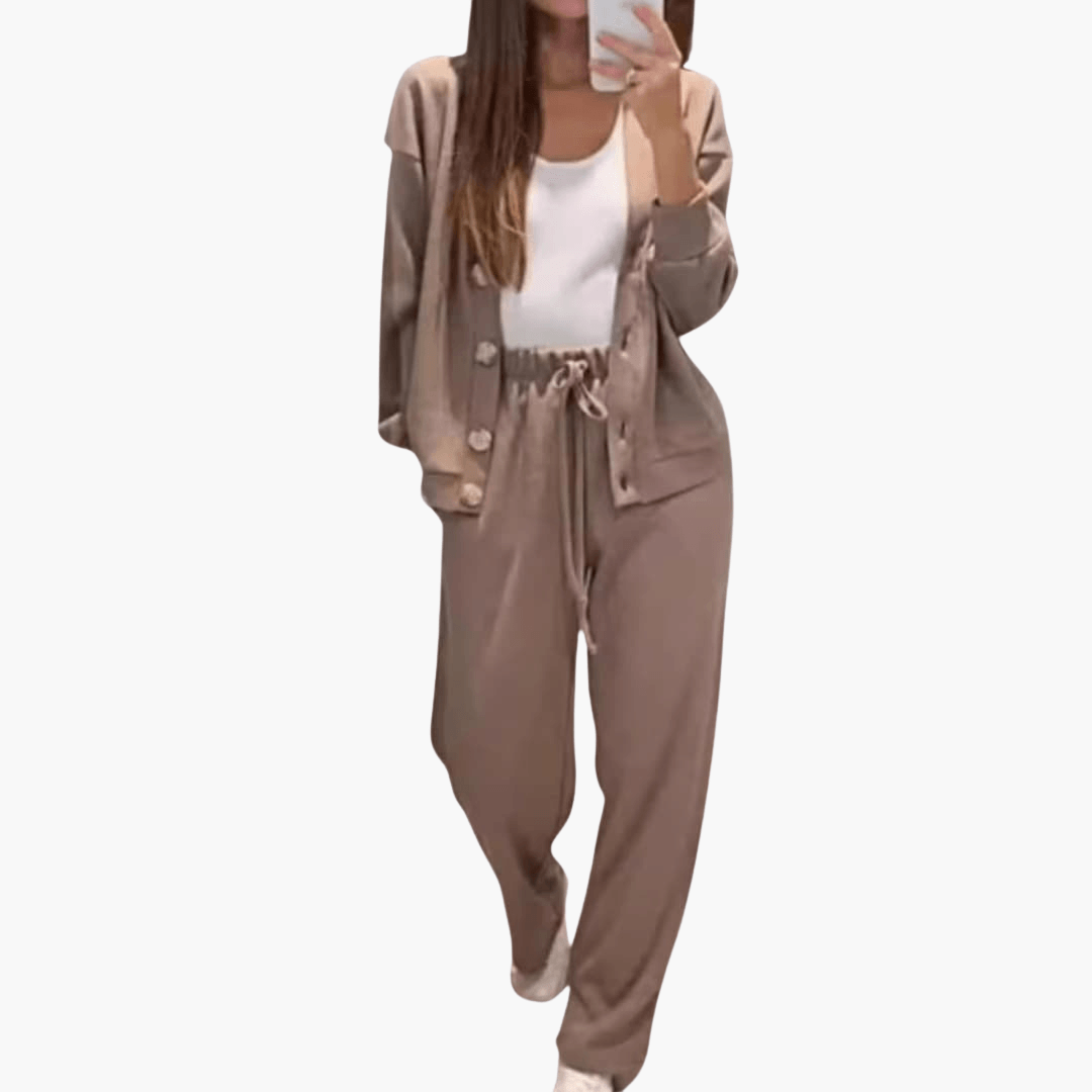 Women's Asymmetric Two Piece Pants Suit Wide Leg