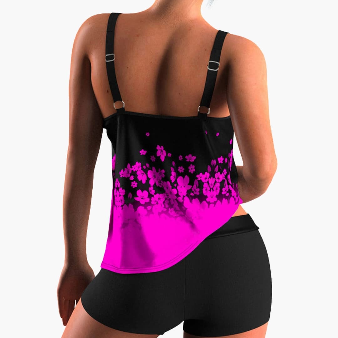 Women's Floral Tankini Swimsuit Set