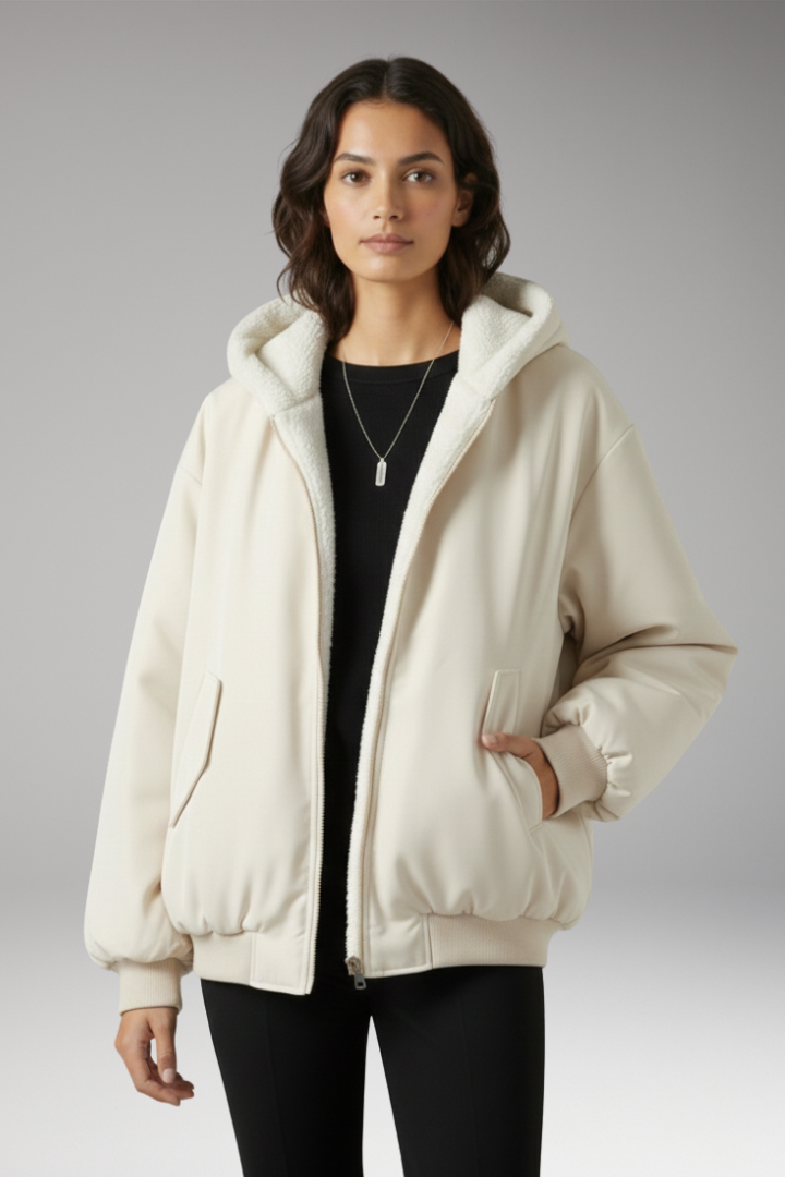 Women's Hooded Jacket Zip Closure